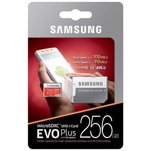 Samsung 256GB microSDXC Class 10 UHS-I U3 EVO Plus