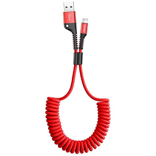 Baseus Fish eye Spring Data Cable USB to Lightning 2A 1M Red