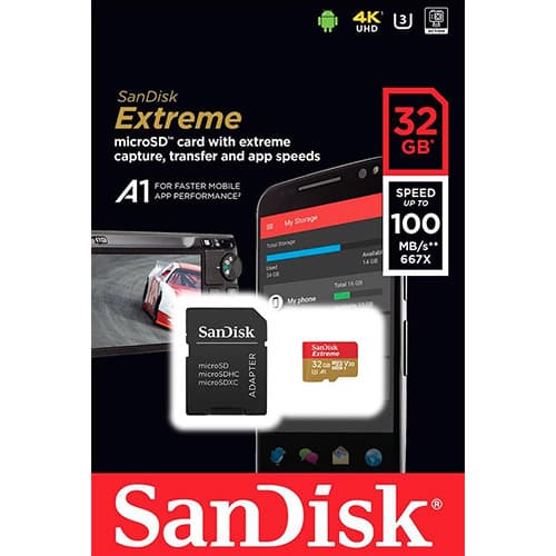 SanDisk Extreme microSDHC Class 10 UHS Class 3 V30 A1 32Gb