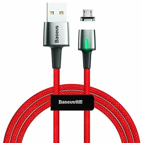 Baseus Zinc Magnetic Cable USB For Micro 2.4A 1m Red