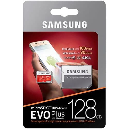 Samsung 128GB microSDXC Class 10 UHS-I U3 EVO Plus