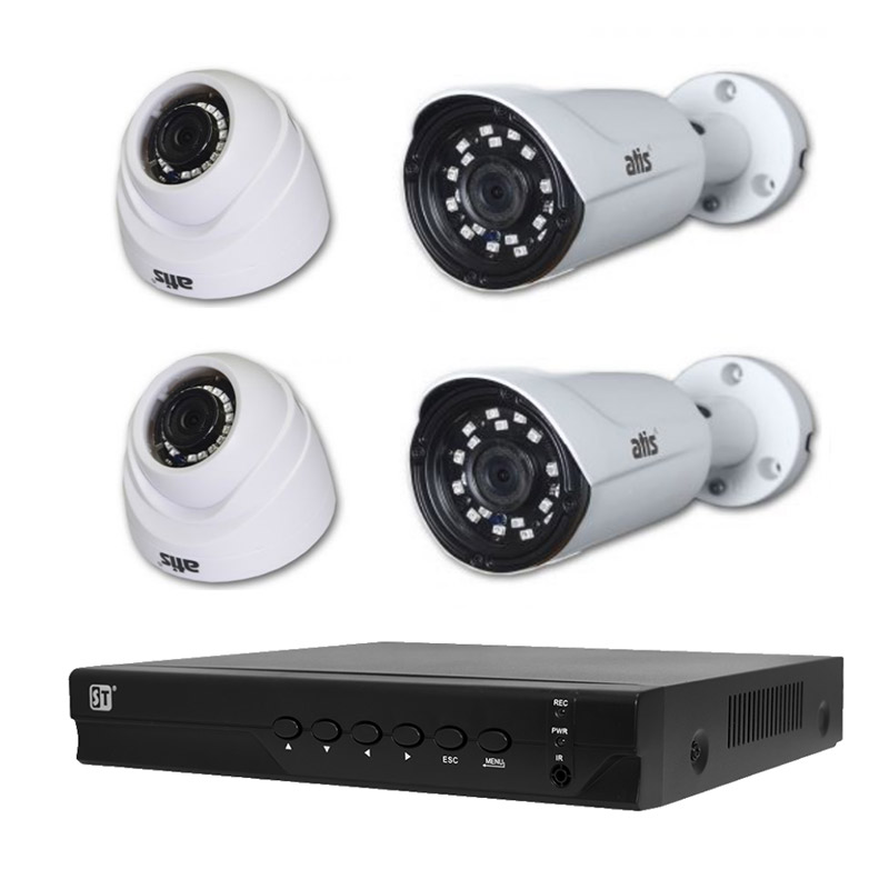 Комплект видеонаблюдения для коттеджа 4 камеры ATIS SV1