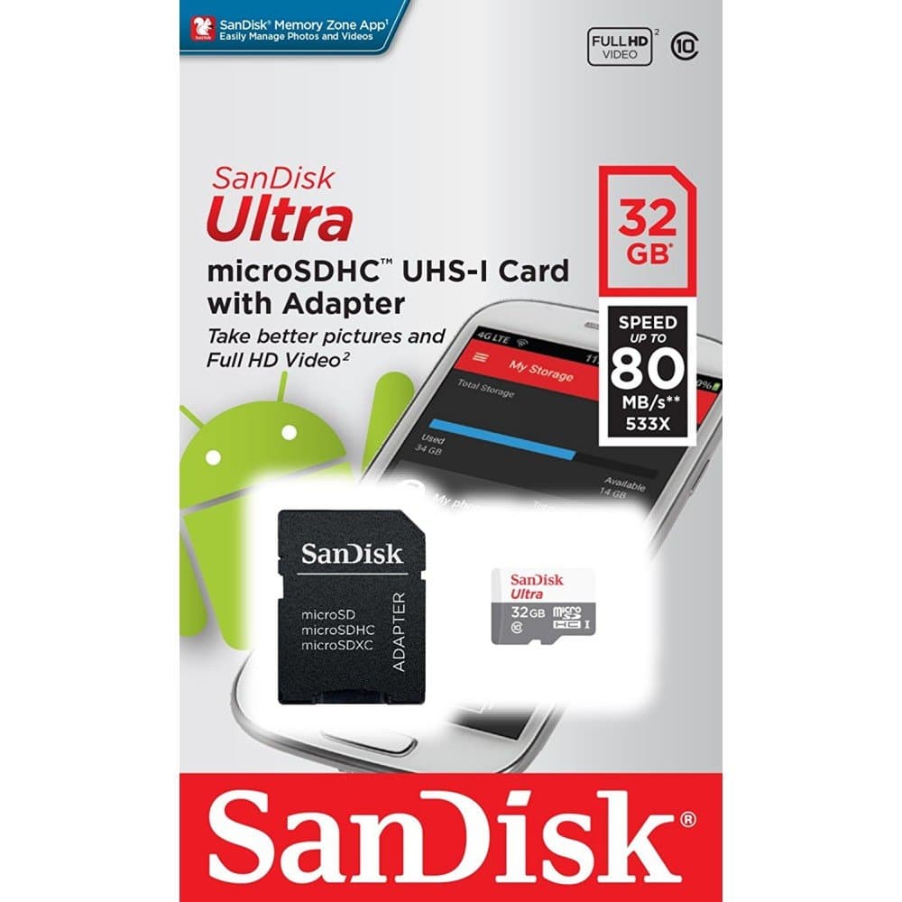 SanDisk microSDHC 32Gb UHS-I Ultra