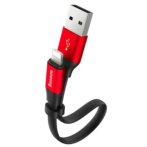 Baseus Nimble Portable Cable For Apple 23CM Black+Red
