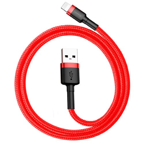Baseus cafule Cable USB For lightning 2.4A 0.5M Red+Red