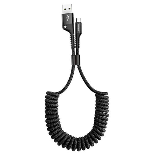 Baseus Fish eye Spring Data Cable USB For Type-C 3A 1M Black