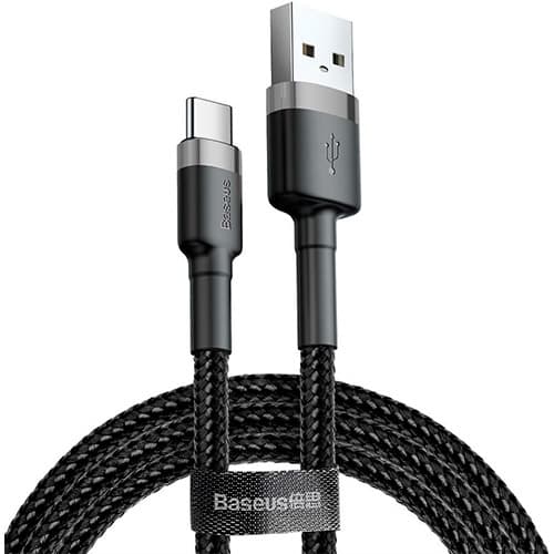 Baseus cafule Cable USB For Type-C 3A 0.5M Gray+Black