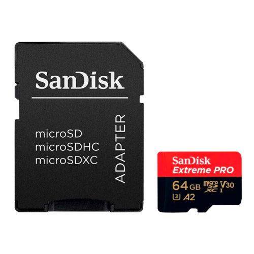 SanDisk Extreme Pro microSDHC 64GB Class 10 UHS Class 3 V30 A2 170MB/s + адаптер