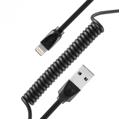 Витой кабель USB Remax RC-117i для iPhone Black 1m 2.4A