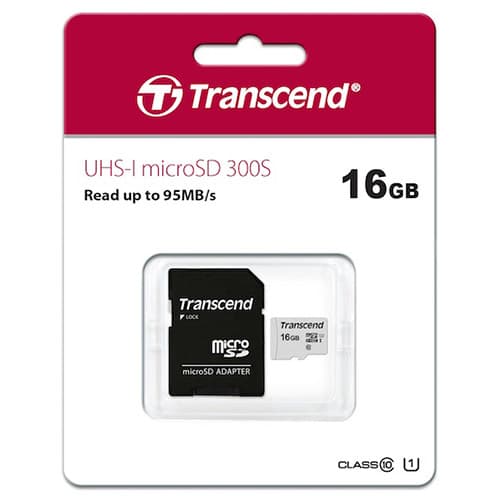 Transcend microSDHC 300S Class 10 UHS-I U1 16GB