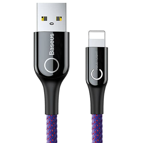 Baseus C-shaped Light Intelligent power-off Cable 1M Purple